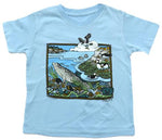 Shore Scene Youth T-Shirt in Light Blue