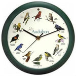Audubon Singing Bird Clock-13" Green