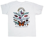 Milkweed Village Youth White T-shirt with Maine Audubon Logo