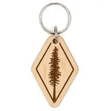 Nature-themed Wooden Keychain