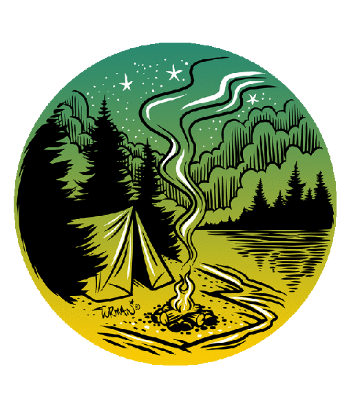 Fun Folks: Campfire Vinyl Sticker