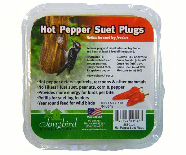 Suet Plugs - Hot Pepper