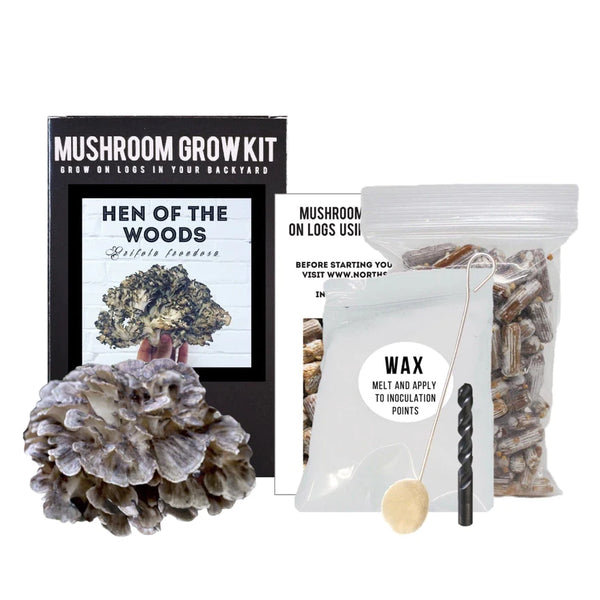 North Spore Organic Hen of the Woods Mushroom Outdoor Log Kit