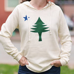 ORIGINAL MAINE PINE AND STAR WOMEN'S HOODED BEACH SWEATSHIRT