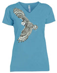 Snowy Owl Logo Ladies V-Neck T-Shirt