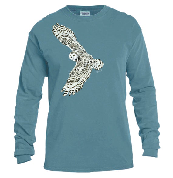 Snowy Owl Garment Dyed Logo Long-Sleeve T-shirt