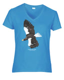 Steller's Sea Eagle Women's Short Sleeve V-Neck T-Shirt